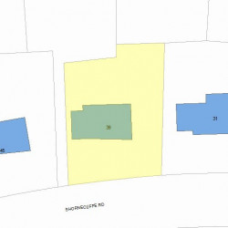 39 Shornecliffe Rd, Newton, MA 02458 plot plan