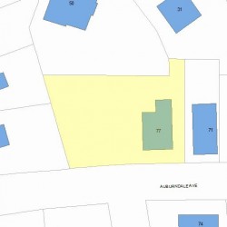 77 Auburndale Ave, Newton, MA 02465 plot plan