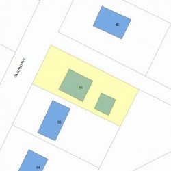 54 Oakland Ave, Newton, MA 02466 plot plan