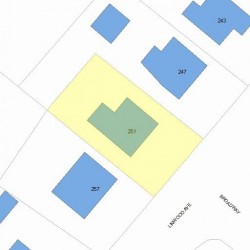 251 Linwood Ave, Newton, MA 02460 plot plan