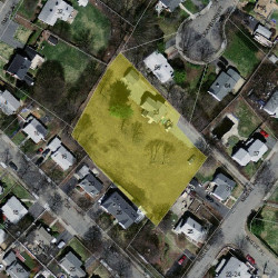 33 Mague Ave, Newton, MA 02465 aerial view
