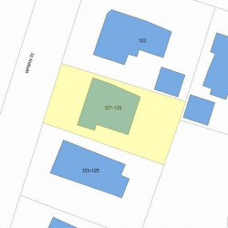 127 Waban St, Newton, MA 02458 plot plan