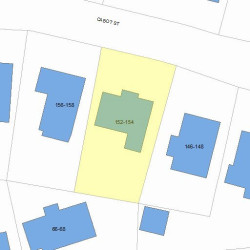 152 Cabot St, Newton, MA 02458 plot plan