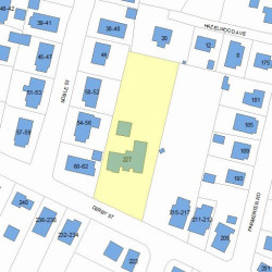 227 Derby St, Newton, MA 02465 plot plan