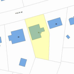 74 Avalon Rd, Newton, MA 02468 plot plan