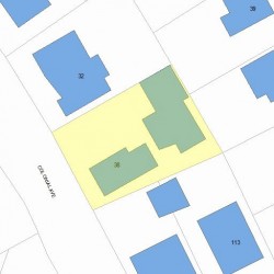 38 Colonial Ave, Newton, MA 02460 plot plan