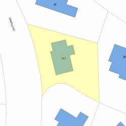 243 Arnold Rd, Newton, MA 02459 plot plan
