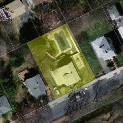 441 Albemarle Rd, Newton, MA 02460 aerial view