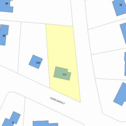 150 Concord St, Newton, MA 02462 plot plan
