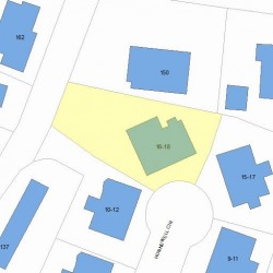 16 Hunnewell Cir, Newton, MA 02458 plot plan