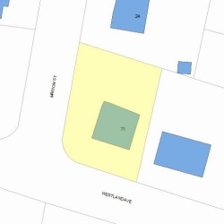 71 Westland Ave, Newton, MA 02465 plot plan