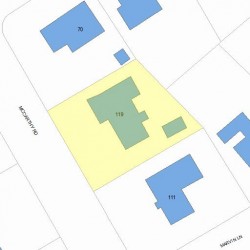 119 Mccarthy Rd, Newton, MA 02459 plot plan