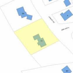 351 Langley Rd, Newton, MA 02459 plot plan