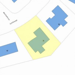 36 Clifton Rd, Newton, MA 02459 plot plan