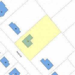 70 Ridge Ave, Newton, MA 02459 plot plan