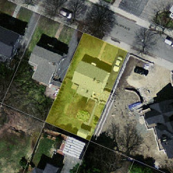 32 Washburn Ave, Newton, MA 02466 aerial view