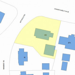 882 Commonwealth Ave, Newton, MA 02459 plot plan