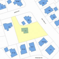111 Waltham St, Newton, MA 02465 plot plan