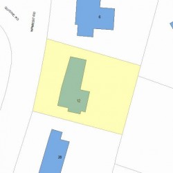 12 Wamesit Rd, Newton, MA 02468 plot plan