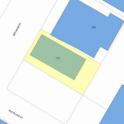 118 Needham St, Newton, MA 02464 plot plan