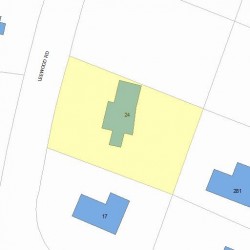 24 Leewood Rd, Newton, MA 02461 plot plan
