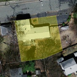 18 Cheney St, Newton, MA 02464 aerial view