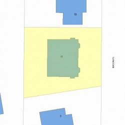 9 Bacon Pl, Newton, MA 02464 plot plan