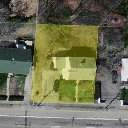 717 Boylston St, Newton, MA 02459 aerial view