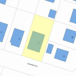 9 Elsworth Rd, Newton, MA 02465 plot plan