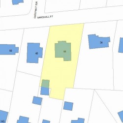 44 Marshall St, Newton, MA 02459 plot plan
