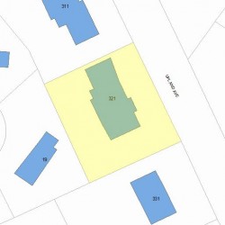 321 Upland Ave, Newton, MA 02461 plot plan