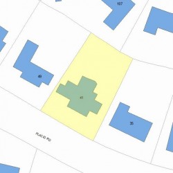 41 Placid Rd, Newton, MA 02459 plot plan