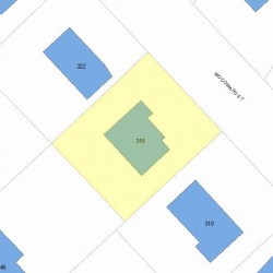 316 Woodward St, Newton, MA 02468 plot plan