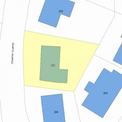 222 Country Club Rd, Newton, MA 02459 plot plan