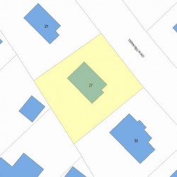 27 Tennyson Rd, Newton, MA 02465 plot plan