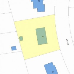 60 Arlo Rd, Newton, MA 02464 plot plan