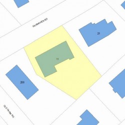 11 Fairhaven Rd, Newton, MA 02459 plot plan