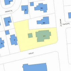377 Walnut St, Newton, MA 02460 plot plan