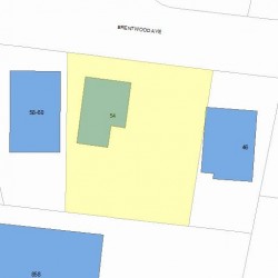 54 Brentwood Ave, Newton, MA 02459 plot plan