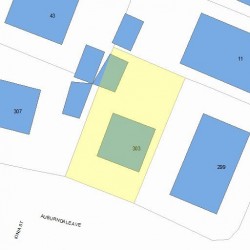 303 Auburndale Ave, Newton, MA 02466 plot plan