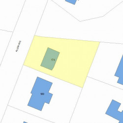 174 Allen Ave, Newton, MA 02468 plot plan