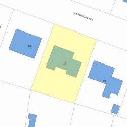 57 Maplewood Ave, Newton, MA 02459 plot plan