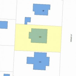 109 Parker St, Newton, MA 02459 plot plan