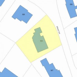 533 Dudley Rd, Newton, MA 02459 plot plan