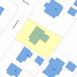 71 Elmhurst Rd, Newton, MA 02458 plot plan