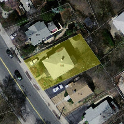 106 Waltham St, Newton, MA 02465 aerial view