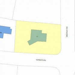 11 Clements Rd, Newton, MA 02458 plot plan