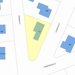 355 Lexington St, Newton, MA 02466 plot plan