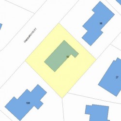 98 Greenwood St, Newton, MA 02459 plot plan