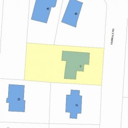 9 Verndale Rd, Newton, MA 02461 plot plan